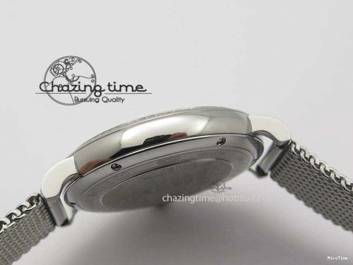 MIROTIME 1231 Portofino SCHAFFHAUSEN SS MKF 1:1 Best Edition Silver Dial Diamond On Mesh Bracelet A Lightweight 7339